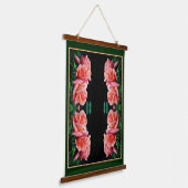 ピーチバラトリオ抽象芸術アート 吊り下げ型タペストリー (傾斜あり)