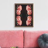 ピーチバラトリオ抽象芸術フローラヴィンテージ キャンバスプリント (インサイチュ (リビング))