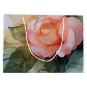 ピーチバラフローラブライダルシャワー ラージペーパーバッグ (裏面)