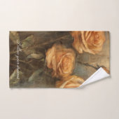 ピーチバラフローラロマンチック ハンドタオル (ハンドタオル)