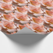 ピーチバララッピング紙ロマンチックバラ紙 ラッピングペーパー (角)