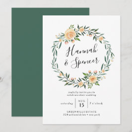 ピーチバラリース結婚式招待状 招待状