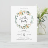 ピーチバラリース |誕生日パーティーの招待 招待状 (スタンド正面)