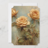 ピーチバラロマンチックフローラブライダルシャワー 招待状 (裏面)