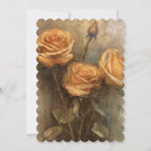 ピーチバラロマンチックフローラ50th誕生日 招待状 (裏面)