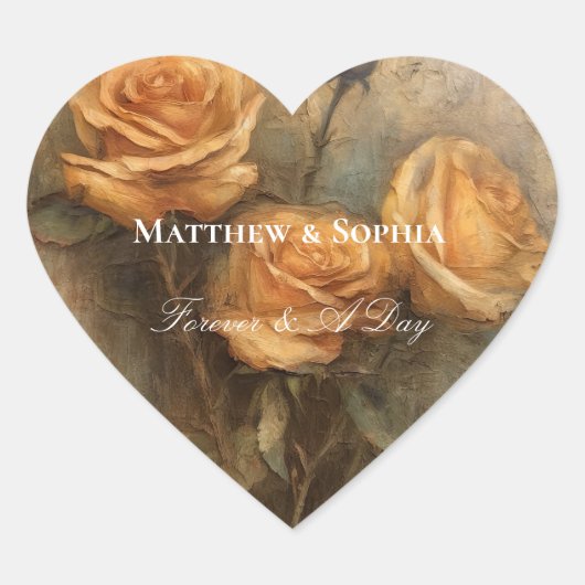 ピーチバラロマン結婚チーズフローラ ハートシール (正面)