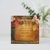 ピーチバラワインをテーマにしたブライダルシャワー 招待状 (スタンド正面)