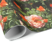 ピーチバラ包装紙 ラッピングペーパー (ロールコーナー)