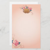 ピーチバラ固定 便箋 (正面/裏面)