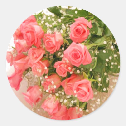 ピーチバラ封筒用シールシール ラウンドシール (正面)