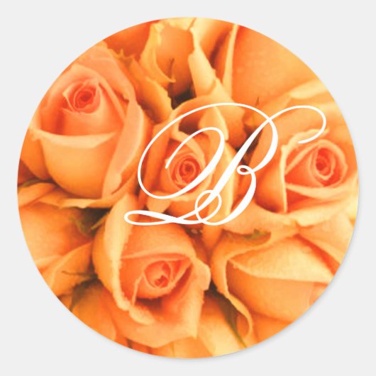 ピーチバラ結婚のステッカーテンプレート ラウンドシール (正面)