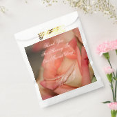 ピーチバラ結婚式の引き出物バッグ フェイバーバッグ (封をした状態)