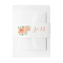 ピーチバラ結婚式招待状ベリーバンド 招待状ベリーバンド