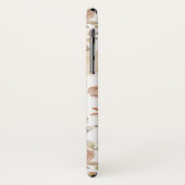 ピーチバラ葉ズウォーターカラーブーケモノグラム Case-Mate iPhoneケース (裏面/左)