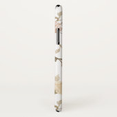 ピーチバラ葉ズウォーターカラーブーケモノグラム Case-Mate iPhoneケース (裏面/右)