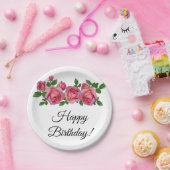 ピーチバラ誕生日 ペーパープレート (パーティー)