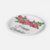 ピーチバラ誕生日 ペーパープレート (アングル)