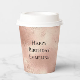 ピーチバラ金ゴールドグリジーグリッター 紙コップ
