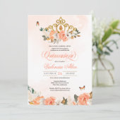 ピーチバラ金ゴールドティアラバタフライキンセアニェラ 招待状 (スタンド正面)