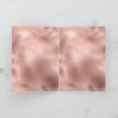 ピーチバラ金ゴールドヒョウ印刷グリッター誕生日 カード (内部)