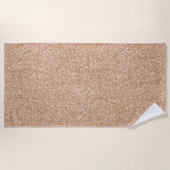 ピーチバラ金ゴールド赤面グリッターグリッツ         ビーチタオル (正面)