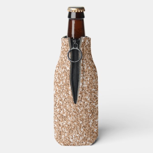 ピーチバラ金ゴールド赤面グリッターグリッツ ボトルクーラー (ボトル裏面)