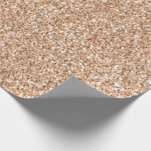 ピーチバラ金ゴールド赤面グリッターグリッツ ラッピングペーパー (角)