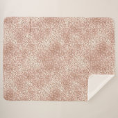 ピーチバラ金ゴールド赤面ピンクグリッツヒョウ印刷 シェルパブランケット (正面(横))