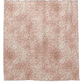 ピーチバラ金ゴールド赤面ピンクグリッツレオパードプリント    シャワーカーテン (正面)