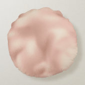 ピーチバラ金ゴールド赤面ピンクグリッツレオパードプリント   ラウンドクッション (裏面)