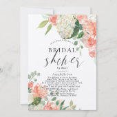 ピーチバラ&アジサイブライダルシャワーバイメール 招待状 (正面)