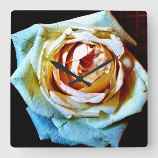 ピーチバラ スクエア壁時計 (正面)