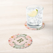 ピーチバラ&セージグリーン ペーパーコースター (インサイチュ)