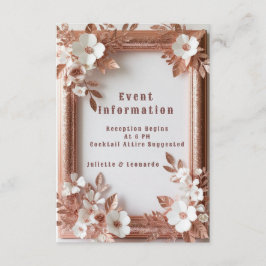 💍 ピーチバラ ローズゴールド スプリング ウェディング デコレーション 🌸 エンクロージャーカード