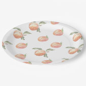 ピーチバースデーパーティー ペーパープレート (アングル)