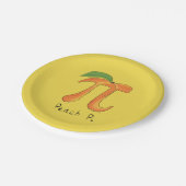 ピーチパイかわいい数学パイデイパーティー紙プレート ペーパープレート (アングル)