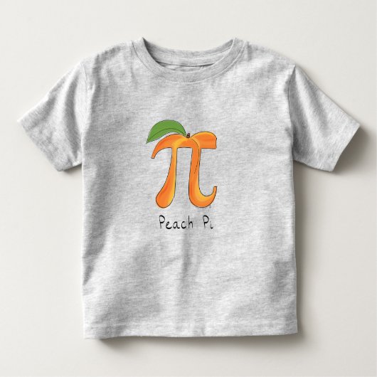 ピーチパイかわいい数学パイ日キッズ幼児のTシャツ トドラーTシャツ (正面)