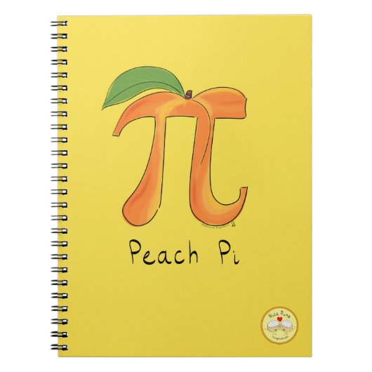 ピーチパイかわいい数学パイ日ノート ノートブック (正面)