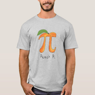 ピーチパイかわいい数学パイ日男性のTシャツ Tシャツ