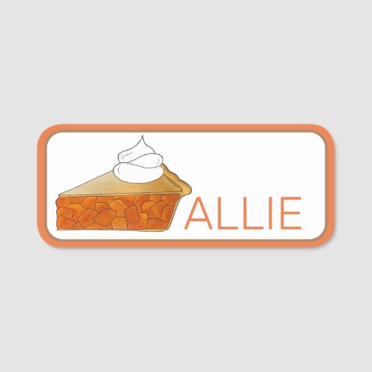 ピーチパイ切りホイップクリームピーチデザート 名札 (正面)