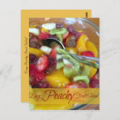 ピーチパイ詰めフルーツサラダレシピカード ポストカード (正面/裏面)