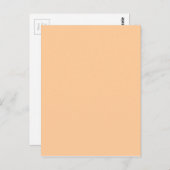 ピーチパステルオレンジカ無地のラー ポストカード (正面/裏面)