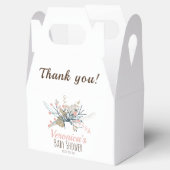ピーチパステルボタニカルベビーシャワーサンキューサンキュー フェイバーボックス (オープン)