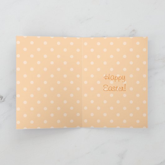 ピーチパステル水玉模様格言バニー シーズンカード (内部)