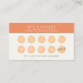 ピーチパターンクリームロイヤリティカード 名刺 (裏面)