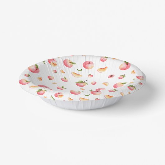 ピーチパターン誕生日 ペーパーボウル (傾斜あり)
