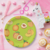 ピーチパターン4 ペーパープレート (パーティー)