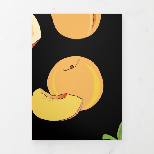 ピーチパターン5 三つ折りクリスマスカード (カバー)