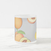 ピーチパターン6 フロストグラスマグカップ (中央)