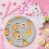 ピーチパターン6 ペーパープレート (パーティー)